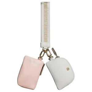 Lululemon Vapor, Gold, and White Wristlet Set